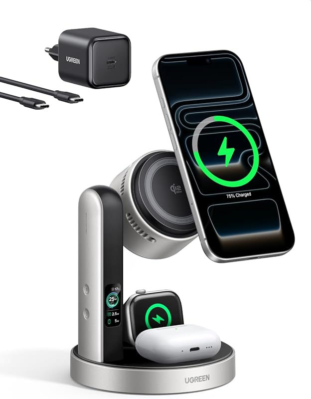 MagFlow Pro 25W Qi2 3-in-1 magnetische Ladestation mit Kühlung
