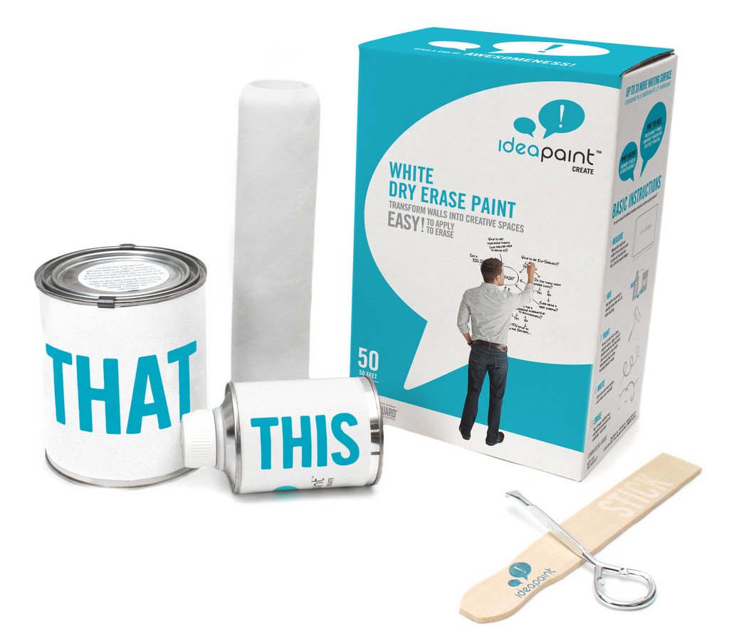 Ideapaint Create Kit Whiteboard Paint 4.6sqm Coverage Amazon.co.uk