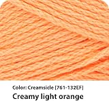 Lion Brand 24/7 Cotton Mercerized Lightweight Yarn Creamsicle 185 yd view 2