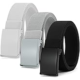 DOOPAI Canvas Web Belt with Stretch Flexibility, Elastic Belt Fit, Top Military Buckle - Adjustable, Cut to Fit
