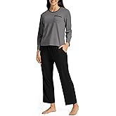 MoFiz Women's Pajama sets Long Sleeve Sleepwear Soft Christmas Pajamas 2 Piece Loungewear Warm Pjs Sets for Winter Holiday