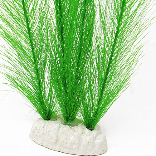 B Bascolor Aquarium Plants Decorations Fish Tank Decor 4 Pack Green Yarn Water Artificial Plant - Thumbnail 4