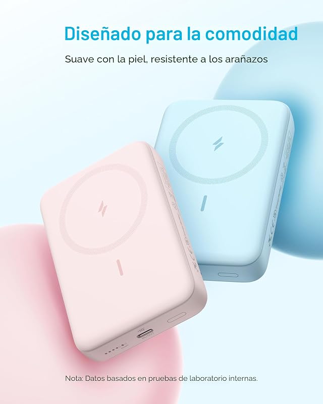 Banco de energia magnético Anker Zolo, carregador portátil sem fio compacto de 10.000 mAh com carregamento rápido máximo de 30W, bateria durável e amigável à pele, para iPhone 16/15/14, AirPods e muito mais