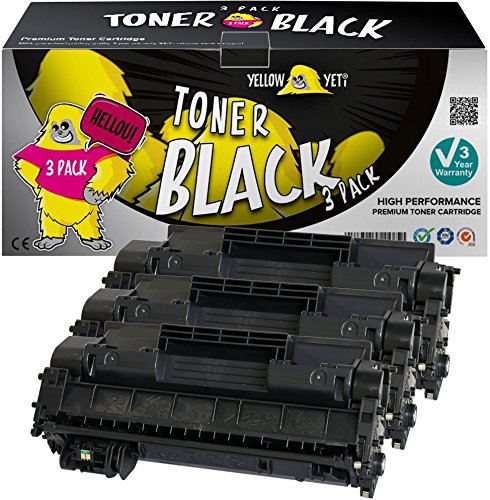 YELLOW YETI CE505A 05A (2,300 Pages) 3 Compatible Toner Cartridges for LaserJet P2030 P2035 P2035n P2050d P2055 P2055d P2055dn P2055x i-SENSYS LBP6300dn LBP6650dn LBP6670dn [3 Years service]