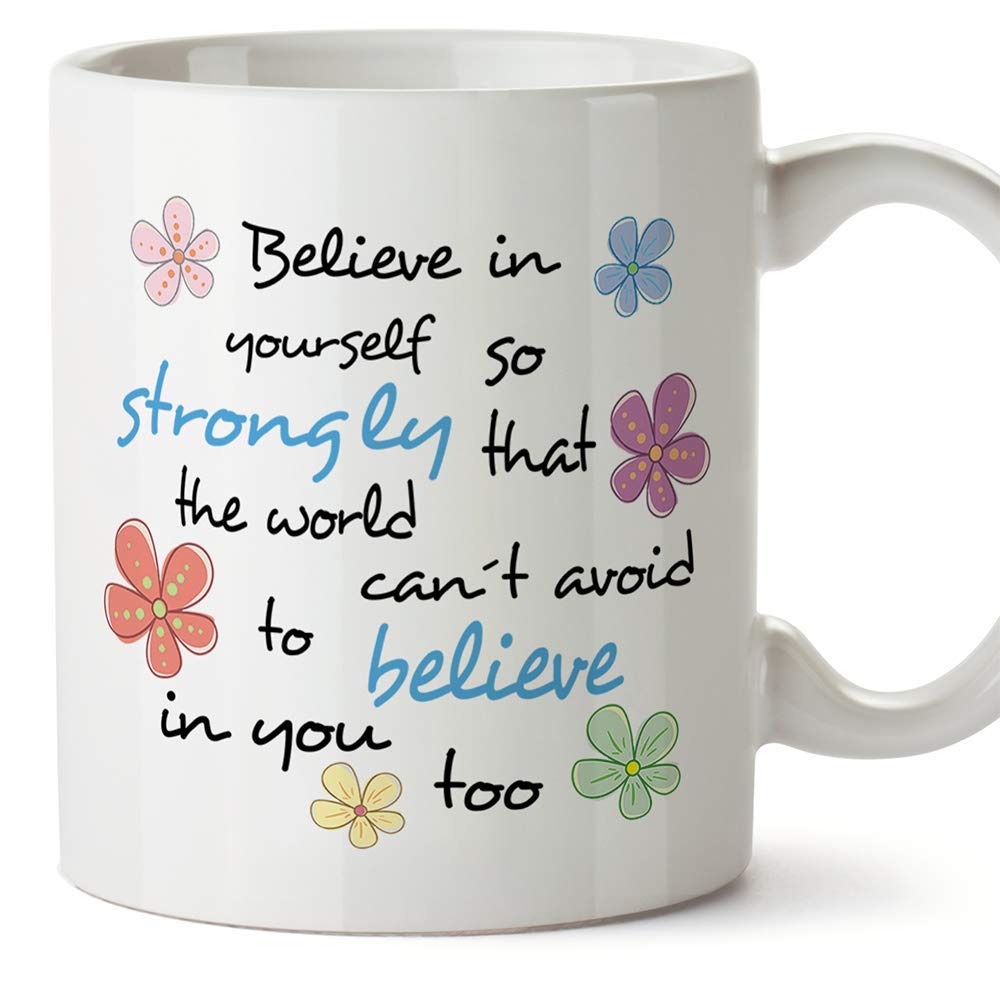 MUGFFINS Motivational Mug - "Motivation"" - Inspirational Gift/Present - Tea/Coffee Ceramic Cup 11oz