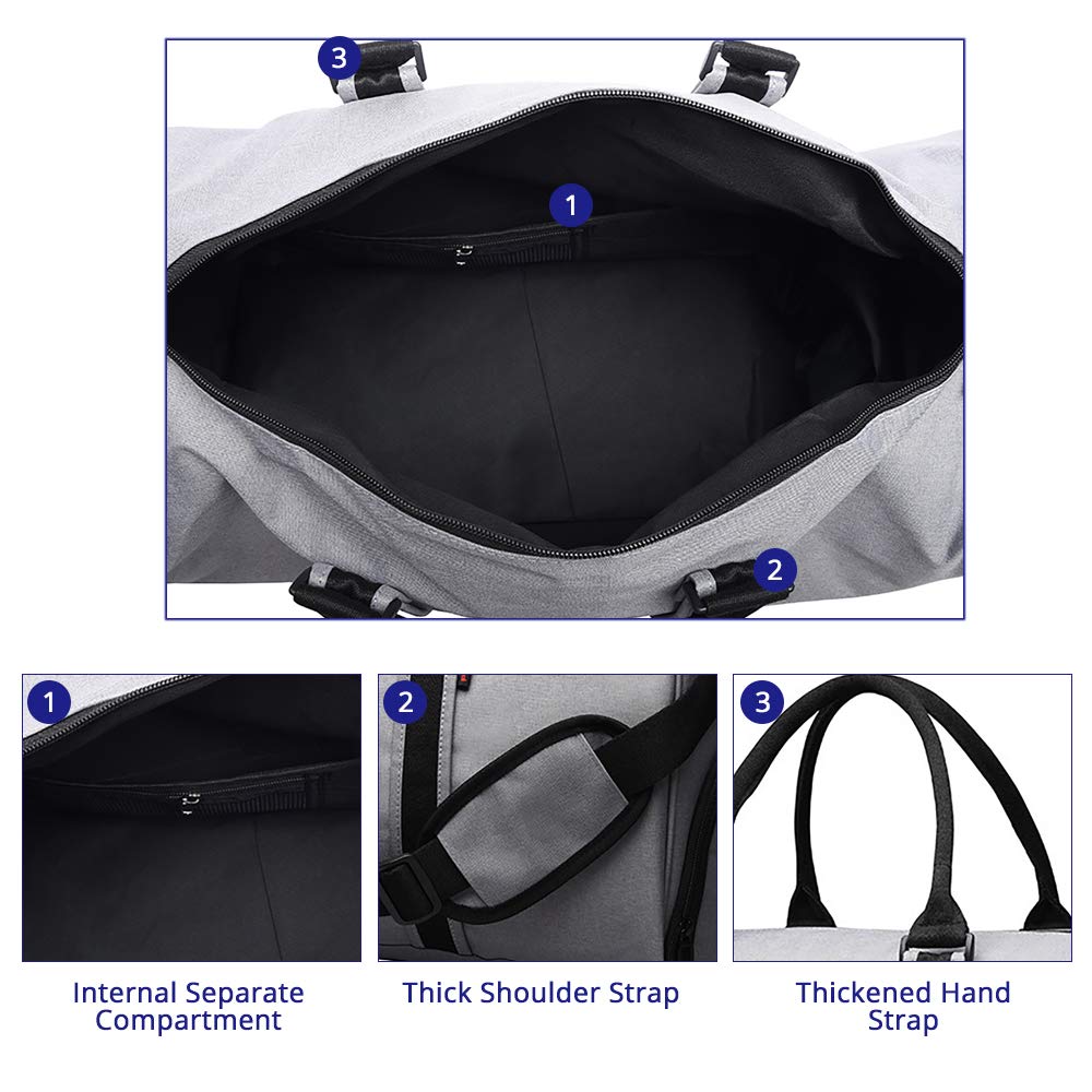 Picano 55L Packable Travel Duffel Bag, Shoulder Handbag Weekend Bag Water Repellent & Tear Resistant for Men/Women & Boys/Girls