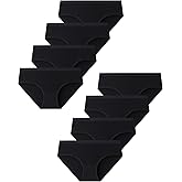 Domee Teen Girls Cotton Underwear Panties Briefs Pack of 8 Underpants