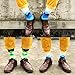 JOGAL Mens Color Dress Socks Funny Colorful Rainbow Argyle High Fun Sock,Multicolors,One Size (5 Pack)