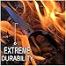 Xentyx Survival Gear, Carabiner Multitool Clip in Outdoor Camping, Hunting, Tactical Military Equipment, Multi Tool Locking Knife, Heavy Duty Pocket Blade, Black