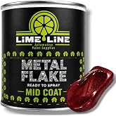 LiME LiNE Automotive Metal Flake Midcoat - No Reducer Needed (Red, 1 Gallon)