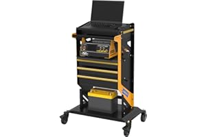 AUTOOL T26 Heavy-Duty Rolling Utility Cart, 220 lbs Capacity Tool Cart with 4 Drawers, Multi-Layer Storage, 360° Swivel Caste