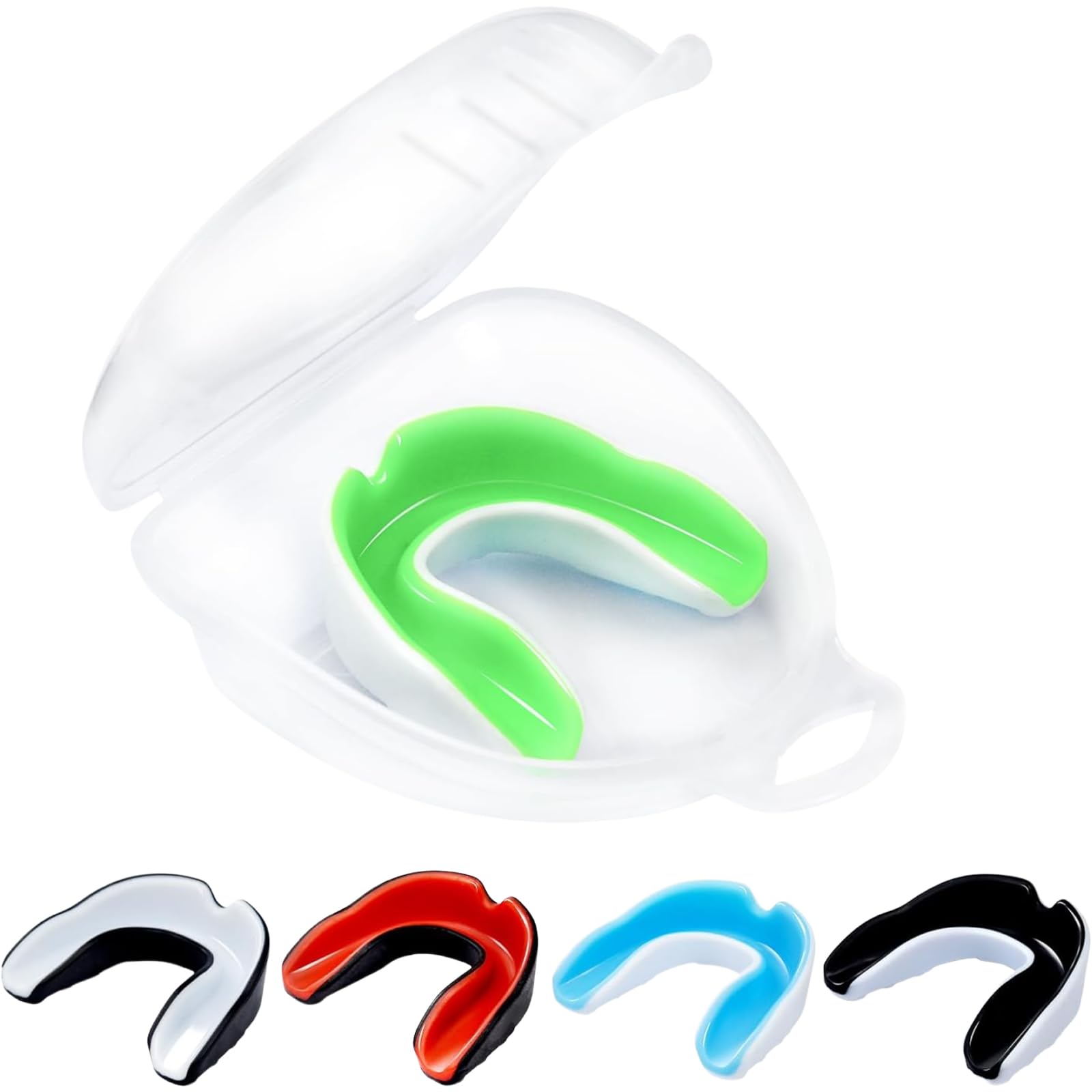 Quixotical 5 PCS Sports Mouthguard with Case, BPA-Free Gum Shield for Kids, Mouth Guard for Rugby, Boxing, MMA, Taekwondo, Hockey and Other Contact Sports