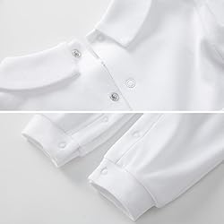 pureborn Baby Boys Baptism Romper with Bonnet and