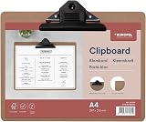 Europel Wooden Clipboard A4 with Black Metal Clip and Hang Hole view 2