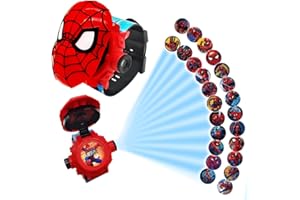 lasama Superhero Projector Watch, Kids Digital Wrist Watch with 24 Anime Images as Gift for Birthday, Christmas and Easter Day