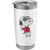 Peanuts - Snoopy- Joe Cool American Flag Sunglasses Stainless Steel Insulated Tumbler