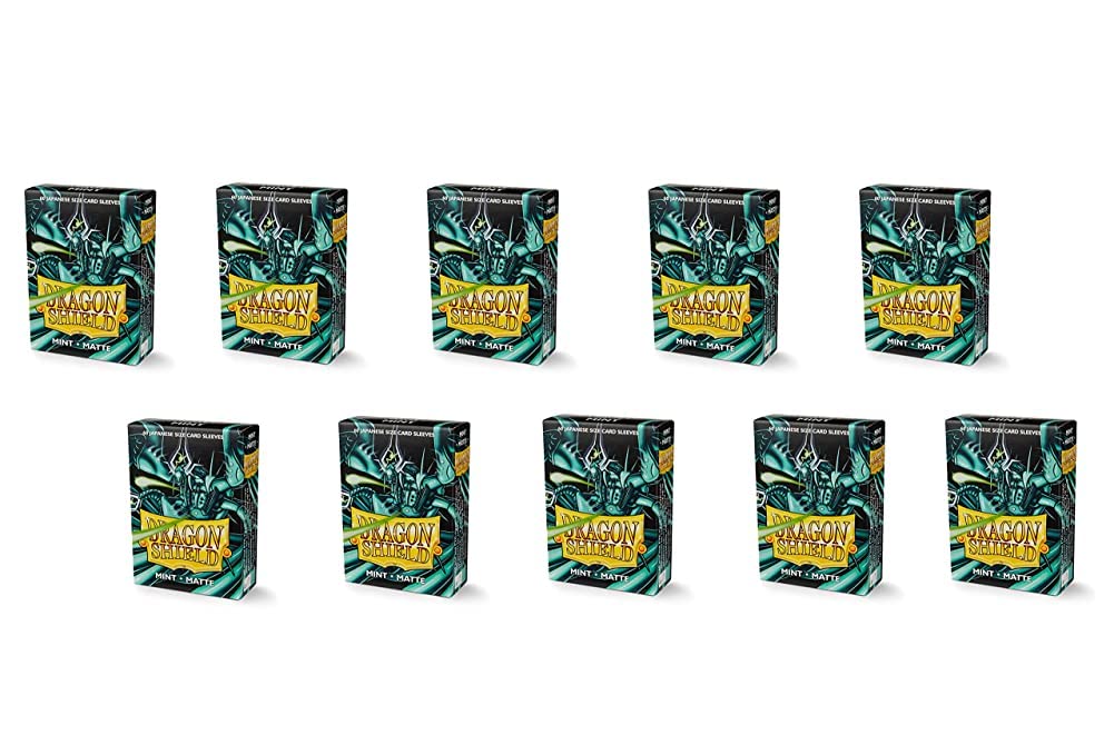 10 Packs Dragon Shield Matte Mini Japanese Mint 60 ct Card Sleeves Display Case