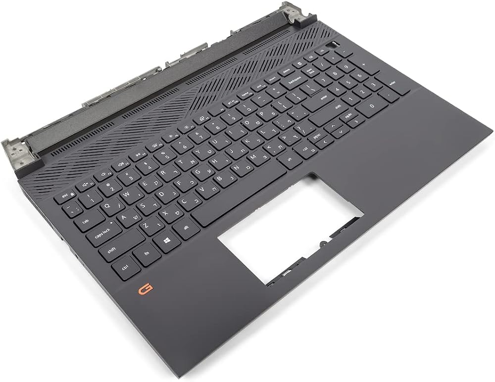 Dell G15 5520 5521 5525 Dark Shadow Palmrest HEBREW Backlit Keyboard Renewed