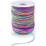 1mm Stretchy Bracelet String, Sturdy Rainbow Elastic String Elastic Cord for Jewelry Making, Necklaces, Beading and Crafts