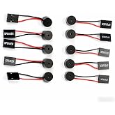 jussming Internal PC Motherboard Speaker 10 Pack &ndash; Mini Buzzer for Computer Case, BIOS Beep Code Alarm, Easy Plug and Play, Red Black Wires