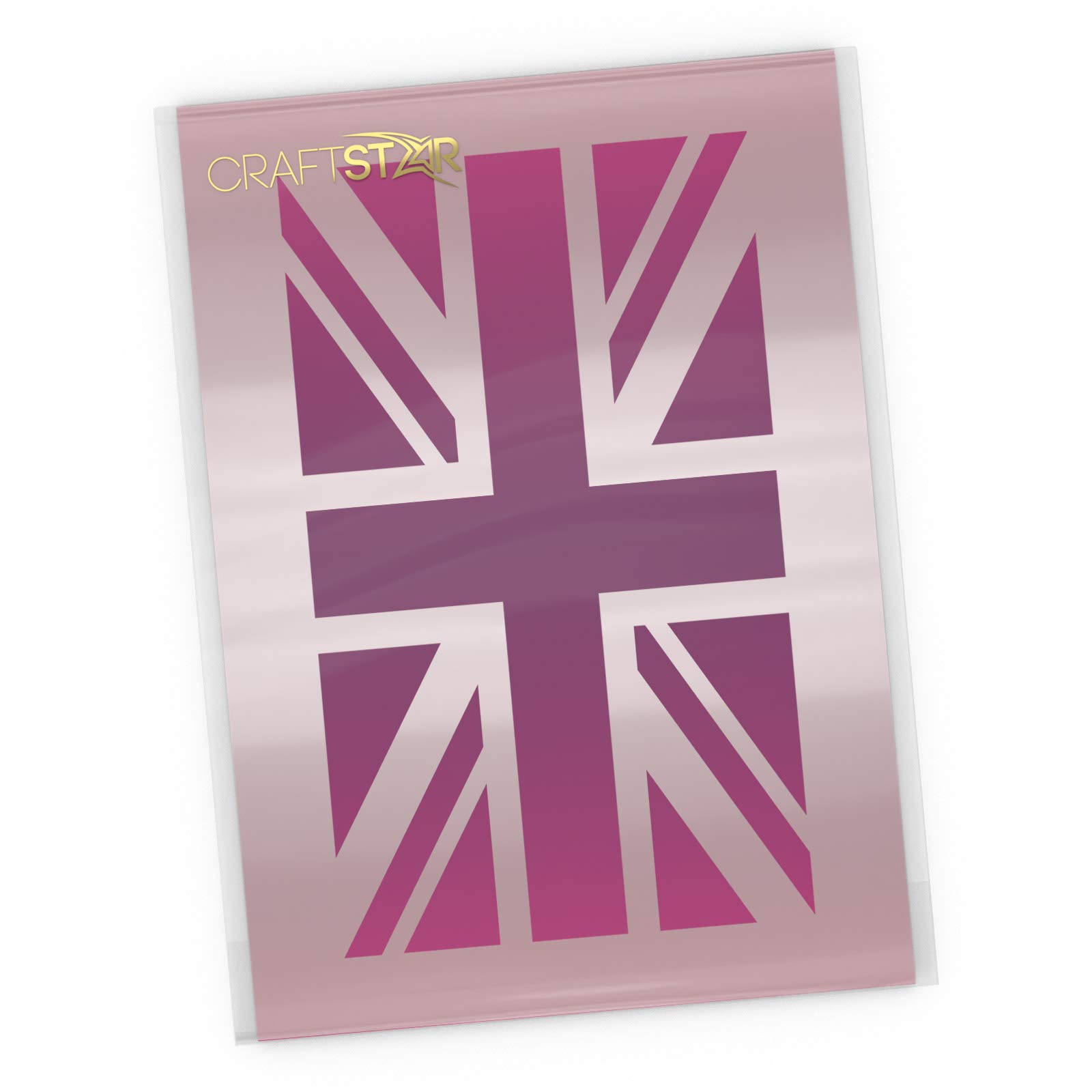 CraftStar Union Jack Stencil - Reuseable UK Flag Craft Stencil
