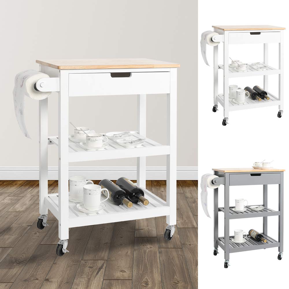 Buy Okeysen Kitchen Island Cart, Rolling Kitchen Cart On Wheels, Wood