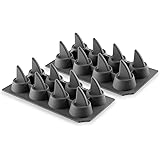 HIC Harold Import Co. Kitchen Shark Fin Ice Cube Tray and Mold, Gray, 2 Trays