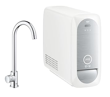 Grohe Blue Home Mono | Küchenarmatur - 2-in-1 Trinkwassersystem und Spültischarmatur | gekühlt, gefiltert, ohne Kohlensäure, 