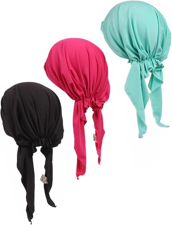 3 Pack Women Chemo Hat Beanie Scarf Turban Headwear for Cancer Patients