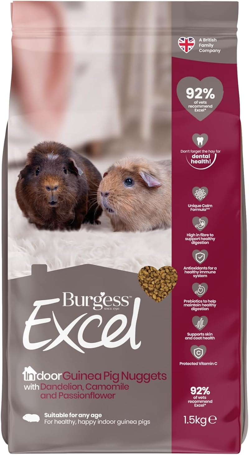 Excel Burgess Indoor Guinea Pig Nuggets 1.5 kg