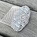 Fairy Moda Vintage Clear Austrian Crystal Bridal Hairpiece Hair Comb Silver
