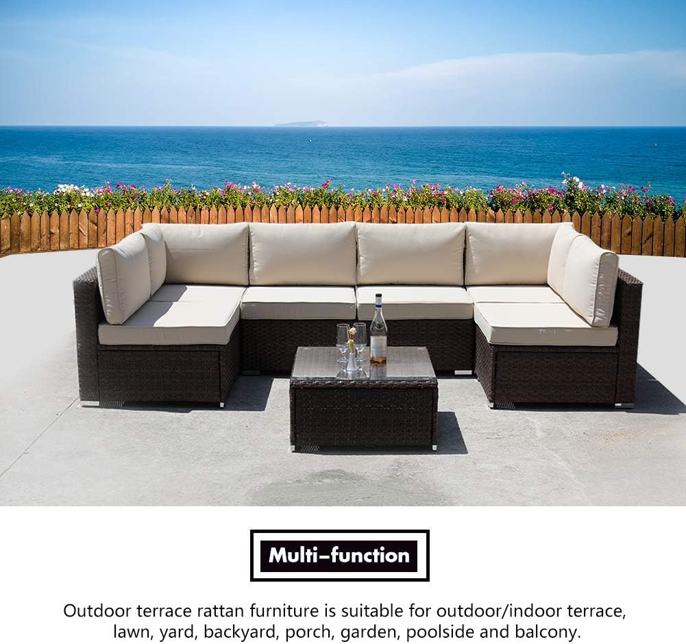 Best patio sectional conversation set brown