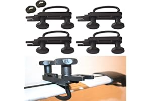 F FINEC 4 PCS Stainless Steel Universal Roof Box U-Bolt Clamps, Car Van Mounting Fitting Kit U Brackets Installation Accessory, 83mm Internal Width, with 8 Lock Nuts, 2 Strap