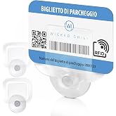 Wicked Chili 2X Parking Permit, Ticket Holder, Transparent, Made in Germany | Enhanced Version: Strong 30mm Suction Cups. Can Hold Larger Tickets, Resident Parking Permits, Paper Notes, Badge &amp; License