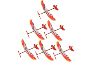 BESPORTBLE 6pcs Rubber Band Powered Airplane Model Kit DIY Handmade Glider for Enhancing Hand-Eye Coordination