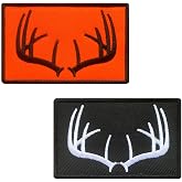 Antrix 2 Pieces Tactical Wildlife Antlers Hunting Patch | Hook and Loop Embroidered Military Antlers Patch | Used for Hats, Backpack, Vest, Coat,Uniform, Dog Harness,Team Activity Clothes
