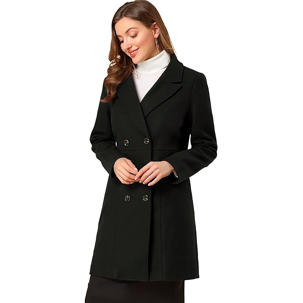 ジャケット・アウター LOUREN big shawl collar double coat Amazon.com: tuduoms Women's Fur Collar Trench Coat Double