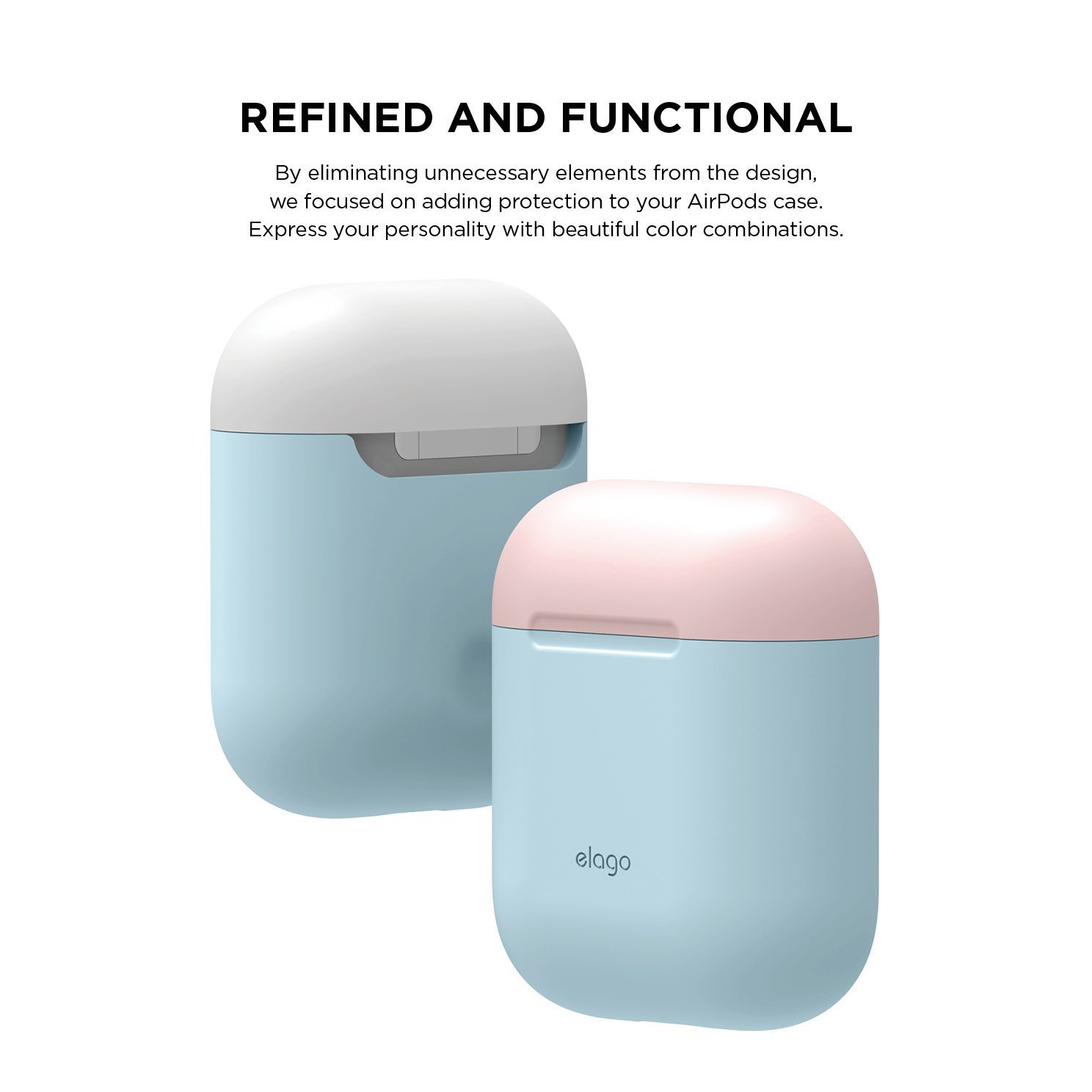 Lavanda/Blu pastello, Rosa elago Custodia Doppia Compatibile con Apple  AirPods 1 \u0026 2 Con Due Cappucci Colorati Diversi - - LED anteriore Non  Visibile Funziona la Ricarica Wireless Accessori audio e video