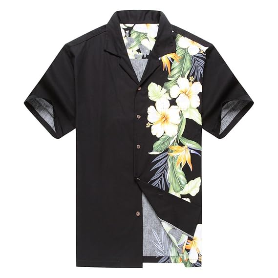 Fabriqué à Hawaï Chemise Aloha Homme Côté Oiseau De Paradis