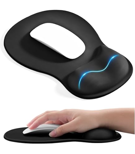 Almohadillas De Raton Alfombrilla De Mouse Con Soporte De Muñeca, Ergonómica, Con Soporte De Reposo, Alfombrilla De Mouse Para El Hogar, Oficina, Juegos, Trabajo, Fácil De Escribir Y Aliviar El Dolor