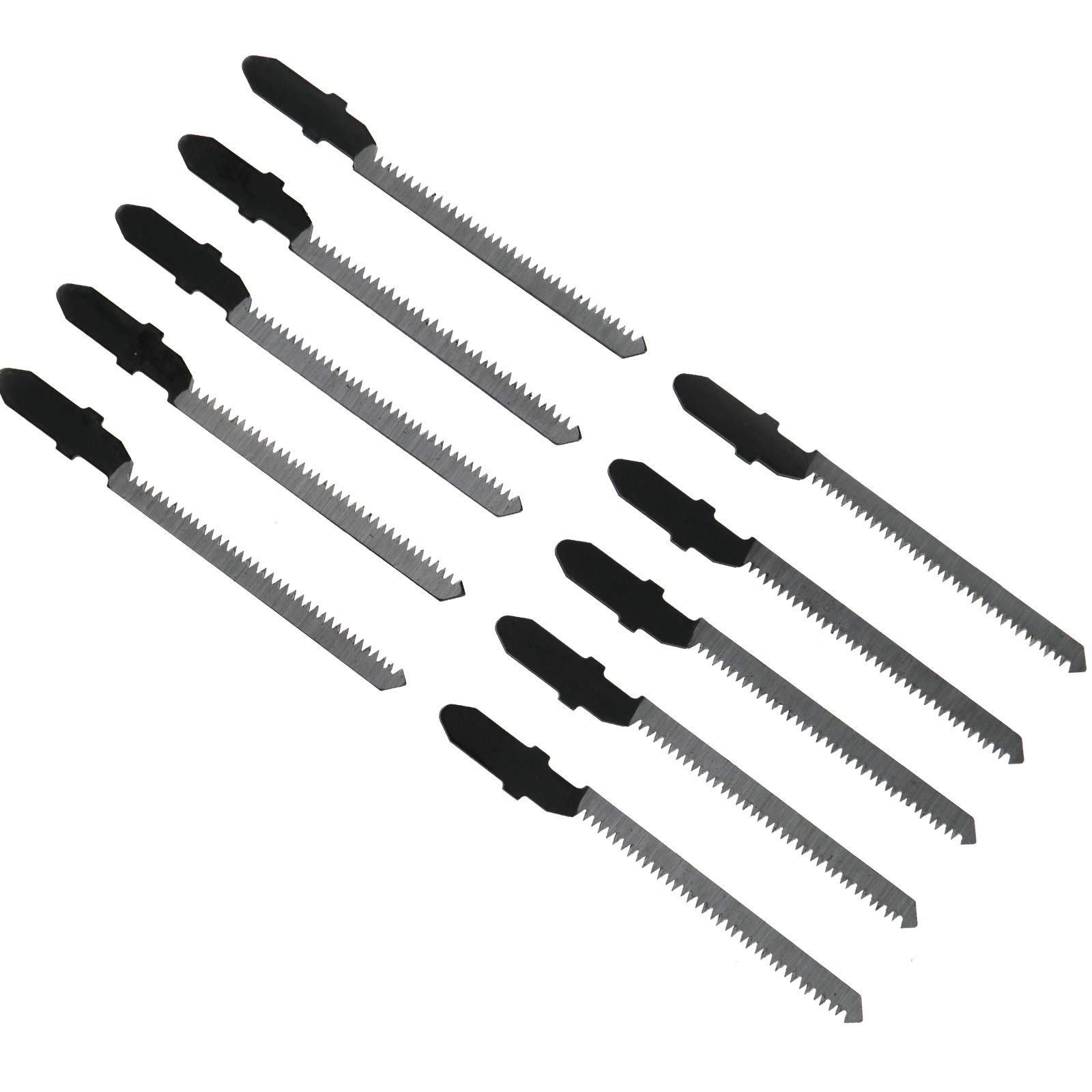 Create idea T-Shank T101AO Jigsaw Blades HCS Curve Saw Blade Cutting Tool Kit for Laminate Floor Wood Plastic 10pcs