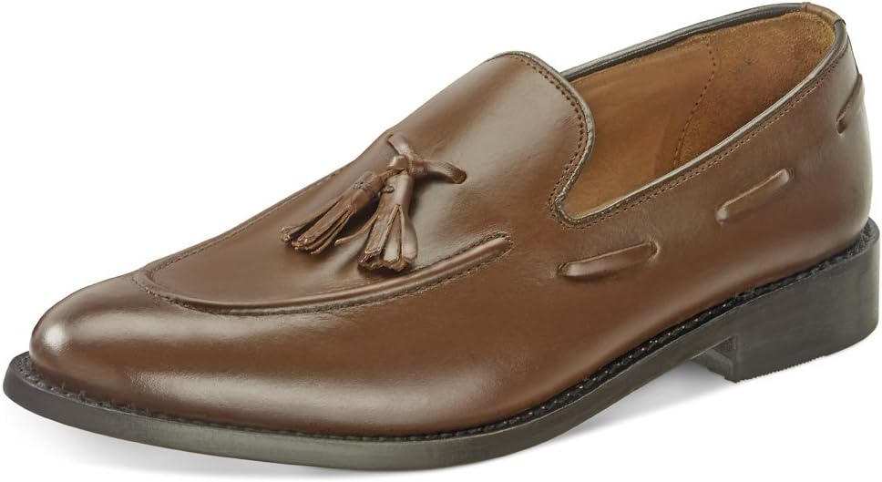 Men's Handmade Goodyear Welted Italian Leather Tasselled Loafer Shoes