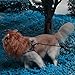 RWM Dog Lion Mane Costume - Pet Wig Clothes for Halloween Party - Lion Wig for Medium to Large Sized Dogs Lion Mane Funny Dogs