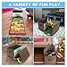 Eggsnow Toy Chest Toys Storage Bin Box Collapsible Toy Organizer Dinosaur Collector Toy Box with Play Mat for Toys and Clothes-Brown(Dinosaurs Not Included)