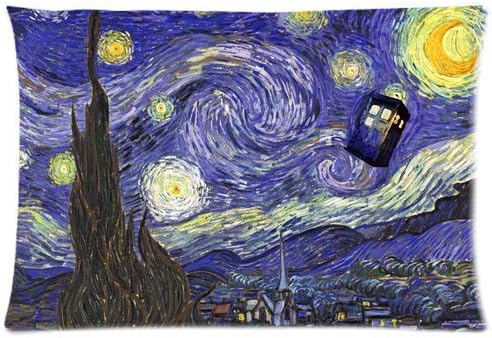 Huirong Pillowcase Design style Tardis Doctor Who Starry Night Pillow Protector, Best Pillow Cover - standard size 20 X 30 inch Two sides print