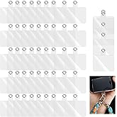 50 Pcs Universal Phone Tether Tab, Non‑Adhesive Phone Lanyard Tabs with Rust‑Proof Hook for Full‑Coverage Cases, Ideal for Daily Hands‑Free Carry, Mobile Lanyard Patch Users, Outdoor&Travel Protection