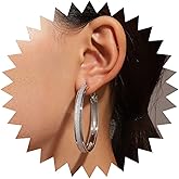 Allereyae Vintage Hollow Circle Dangle Earrings Open Circle Hoop Drop Earrings Glitter Circle Hoop Earrings Silver Minimal Earrings for Women