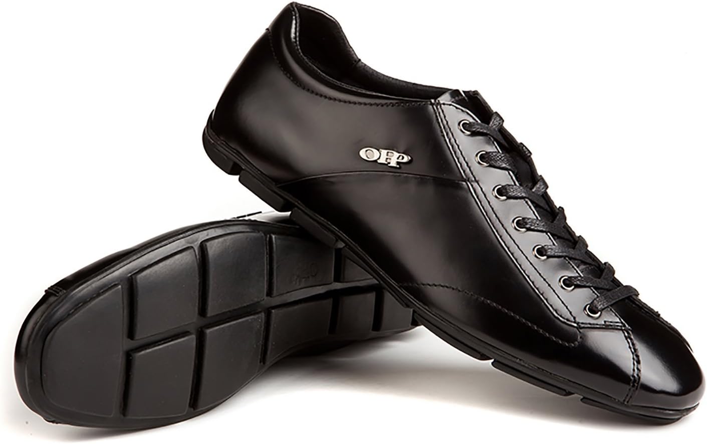 ZCTOP Casual rubber oxford lace up Mocassins sneakers Italian design sports men shoes Black 10 D(M) US