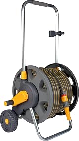 Hozelock Cart Plus 50m Ultramax Hose 12.5mm Rewind Handle Grey