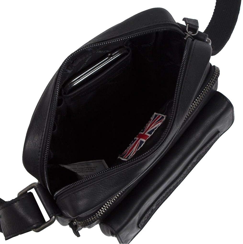 The Chesterfield Brand Wax Pull Up Bath shoulder bag leather 21 cm, Black - Image 5